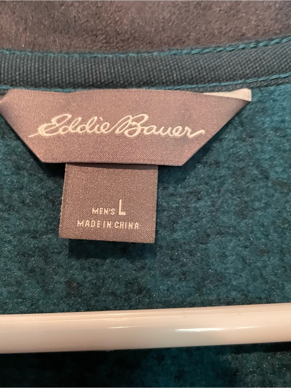 Eddie Bauer Men’s Large Dark Teal Half-Zip Fleece Pullover Sweater New with Tags - Picture 4 of 10